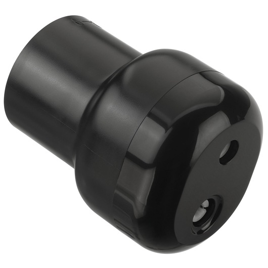 BLACKDECKER BCKM101HM black cylindrical attachment, photography, angled view on white background.