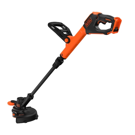 Rear-side view of the BLACK+DECKER® 18V POWERCONNECT™ Cordless STRIMMER® 28cm String Trimmer without battery.