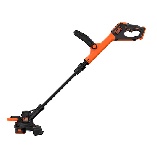 Side view of the BLACK+DECKER® 18V POWERCONNECT™ Cordless STRIMMER® 28cm String Trimmer without battery, facing left.