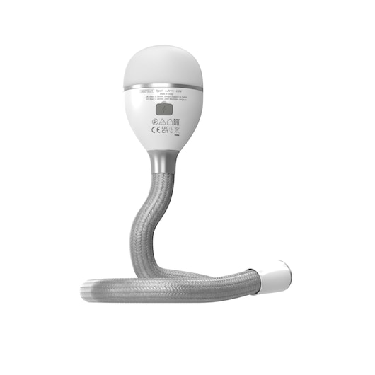 BLACKDECKER BDCFSL01 flexible braided hose with white connector, product photography front angle.