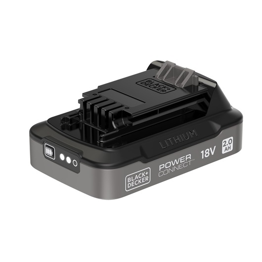 BLACK+DECKER BDL2018S lithium battery, 18V 2.0Ah, Power Connect, black, front angled photo