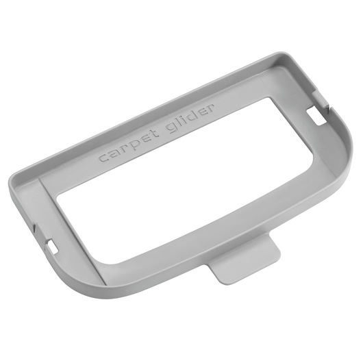 BLACKDECKER BHSM1615DSM carpet glider accessory in light gray, top angle on white background.
