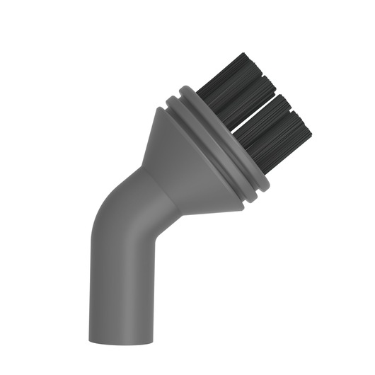 BLACKDECKER BHSMP2008 black angled cleaning brush head accessory, side view, white background.