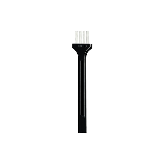 BLACKDECKER BSV520BRP black cleaning brush attachment with white bristles, upright view, white background.