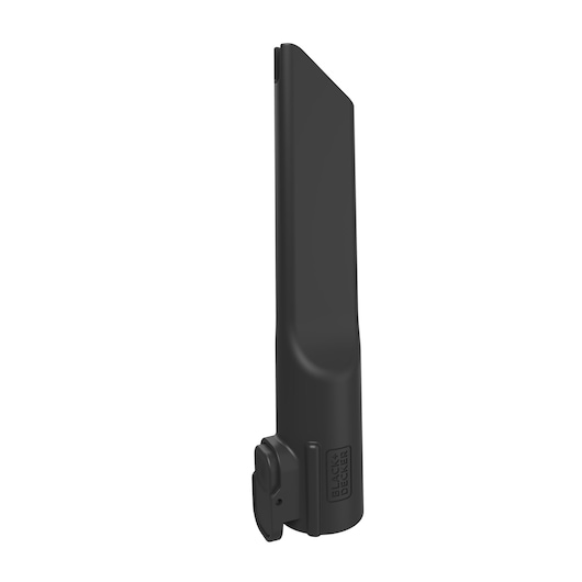 BLACKDECKER BSV525BLP crevice tool accessory, black, side angle, for vacuum cleaners.