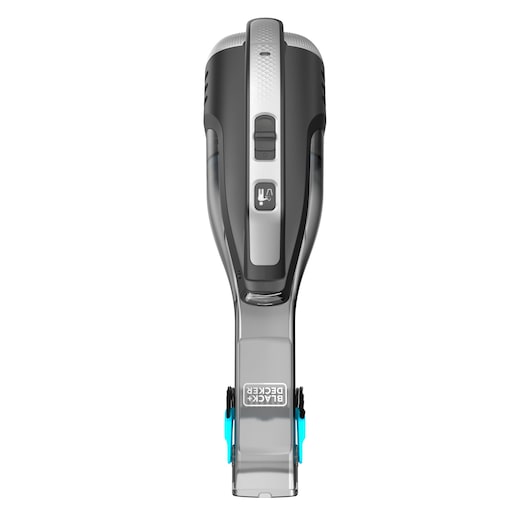 Cordless handheld vacuum cleaner with charging base and onboard LED