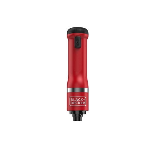 Front view of the red BLACK+DECKER Kitchen Wand with no attachment.