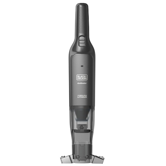 BLACK+DECKER HLVC320B11 handheld cordless vacuum cleaner, black finish, front angle on white background.