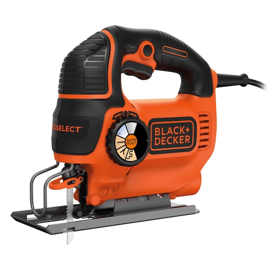Side view of the BLACK+DECKER® 550W AUTOSELECT® Pendulum Jigsaw.